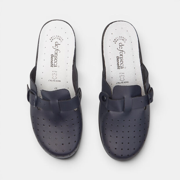 Damenclogs aus Leder von De Fonseca, Blau