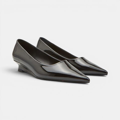 Lack-Absatzschuh mit Keilabsatz f&uuml;r Damen von Bata, Schwarz