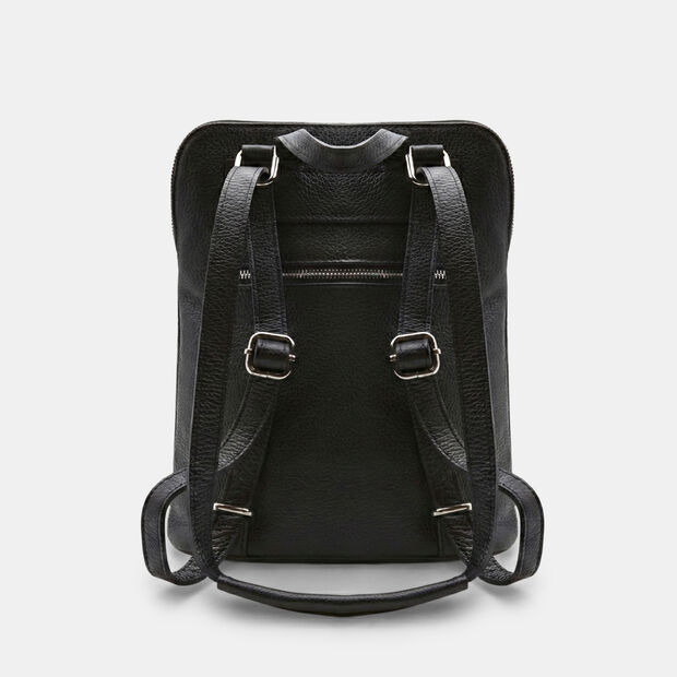 Leather Backpack for Women, Black
