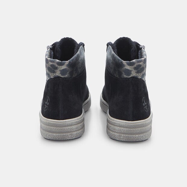 Mid suede sneaker for women Rieker, Black