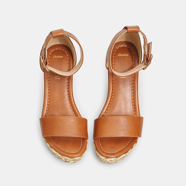 Damensandalen mit Keilabsatz, 