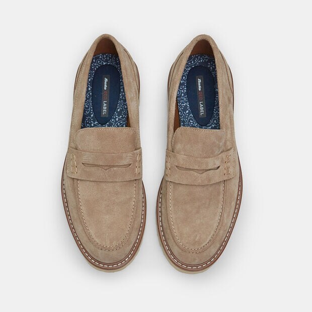Herren Suede Mokassin Bata Red Label, Beige