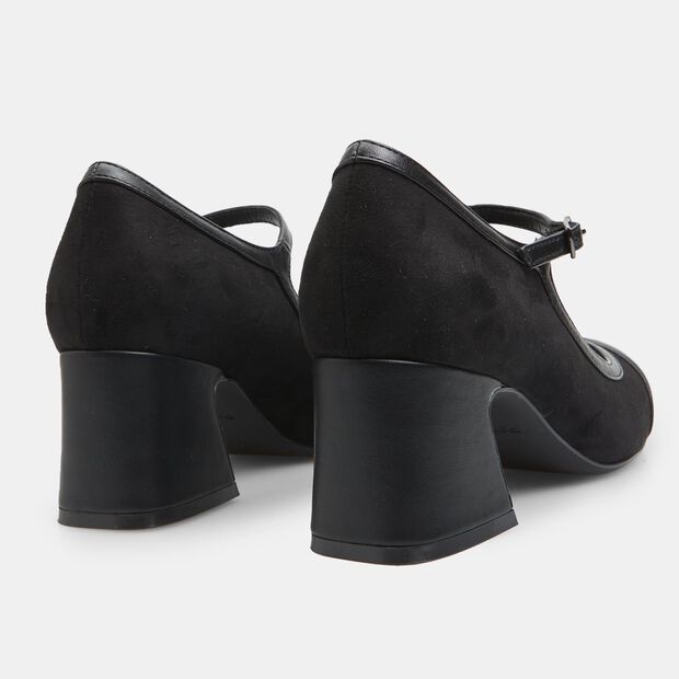 Mary Jane f&uuml;r Damen mit 6 cm Blockabsatz von BATA, Schwarz