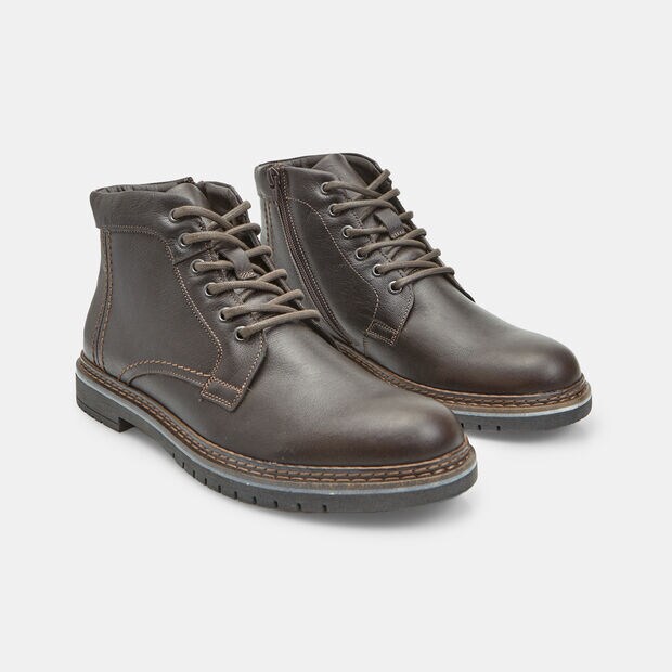 Lace-up leather ankle boot for men Bata, 