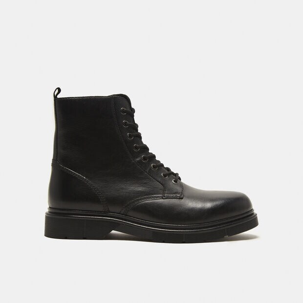 Men's leather boots, Black