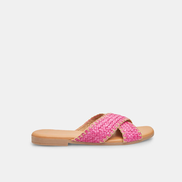 Damen Mules, Fuchsienrot