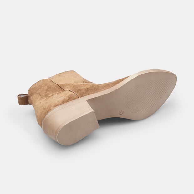 Bottines Western femme en daim BATA, Bronzer