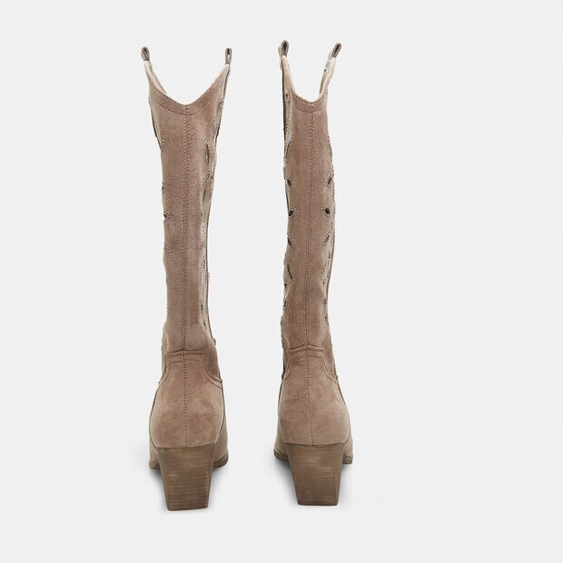 Bottes de cowboy pour femme avec talon 7 cm BATA, Kaki