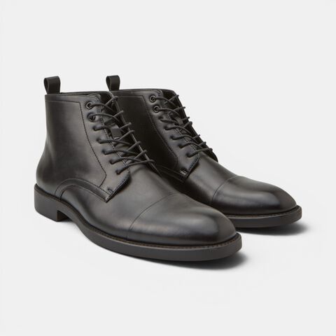 Men's lace-up ankle boot Bata, Black