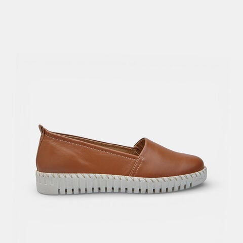 Damen Leder-Slipper von Bata, Braun
