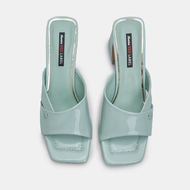 Bata Red Label Damen Mule mit 6 cm Absatz, Blau