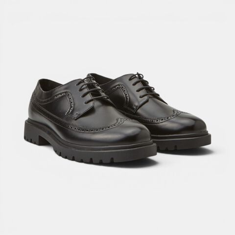 Men's lace-up brogue by Bata, Black