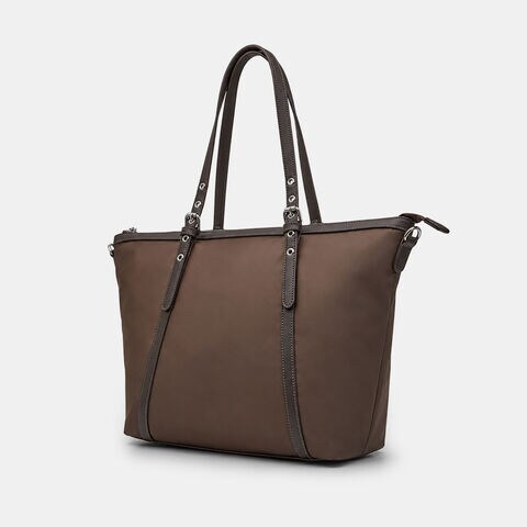 Sac mod&egrave;le shopper avec d&eacute;tails effet saffiano Bata, Marron