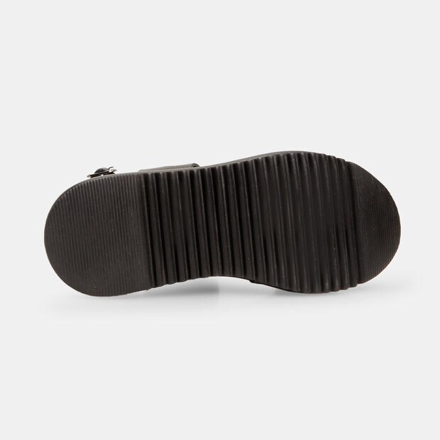 BATA Women's Leather Sandal with 5 cm Platform, Black
