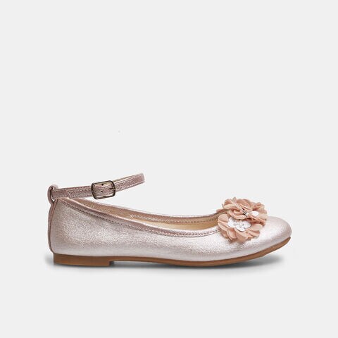 Ballerines pour fille avec n&oelig;ud, Or