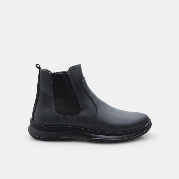 Herren Leder Stiefelette BATA, Schwarz