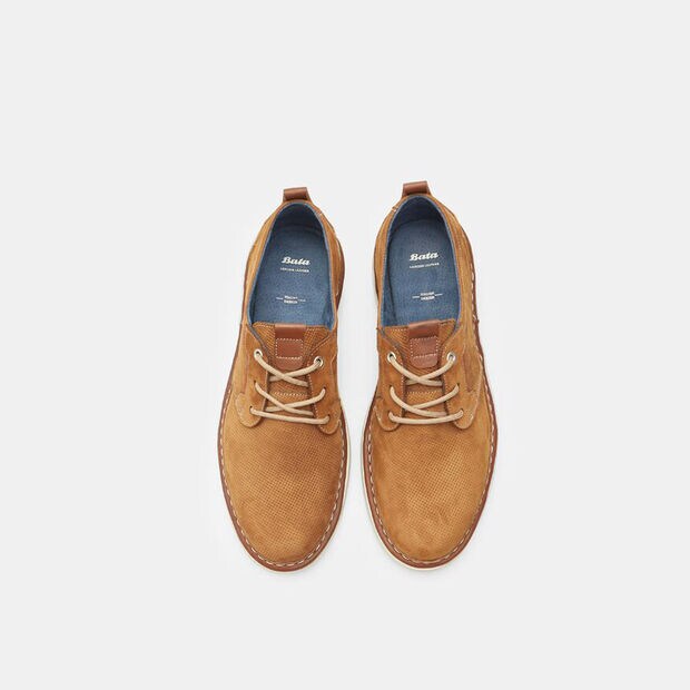 Men's BATA Nubuck Lace-ups, Tan