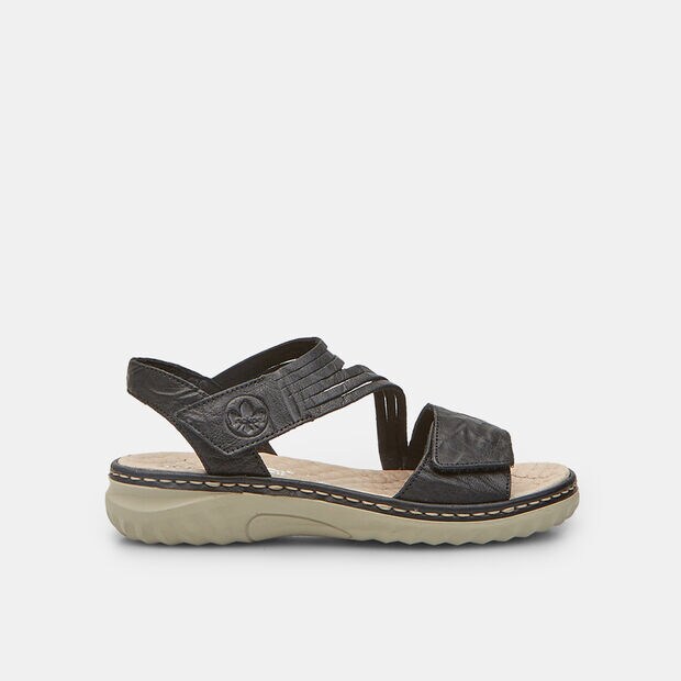 Rieker women's leather sandal, Black