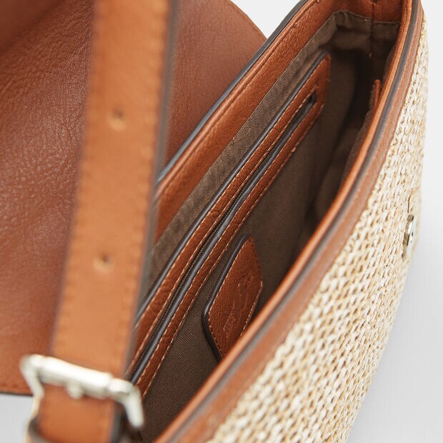 Women's rafia crossbody bag by Bata, Tan