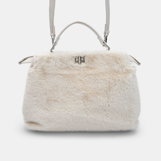 Damentasche aus Kunstpelz Bata, Beige