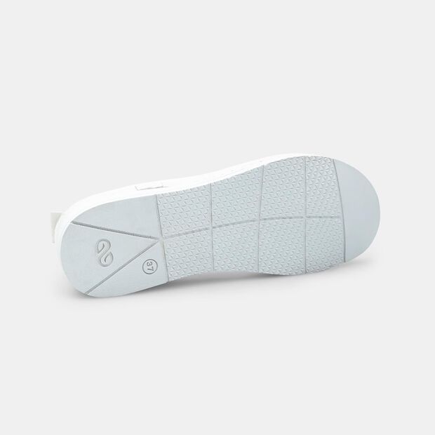 BATA Damen Leder Ballerinas, Wei&szlig;