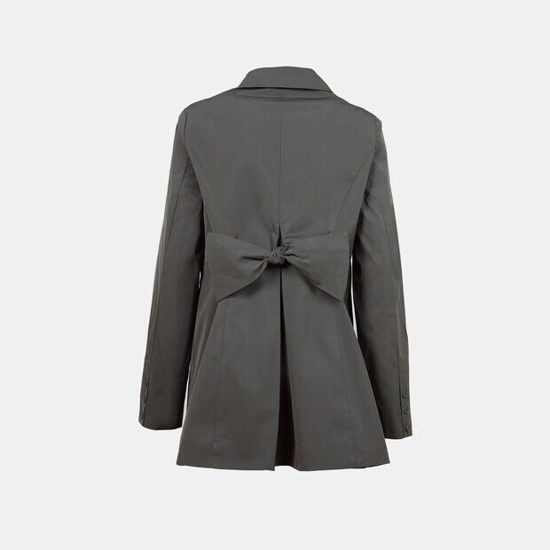 Trench Coat for Women with Bow, Green