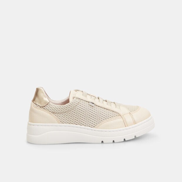 Fluchos Damen-Sneakers aus Leder, Beige