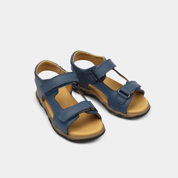 Jungensandalen aus Wildleder, Blau