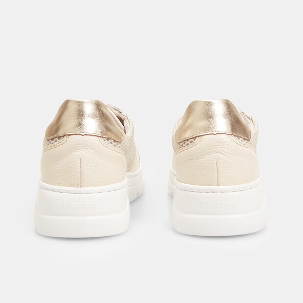 Fluchos Damen-Sneakers aus Leder, Beige