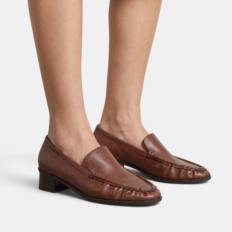 Women's Bata heeled moccasin, Brown
