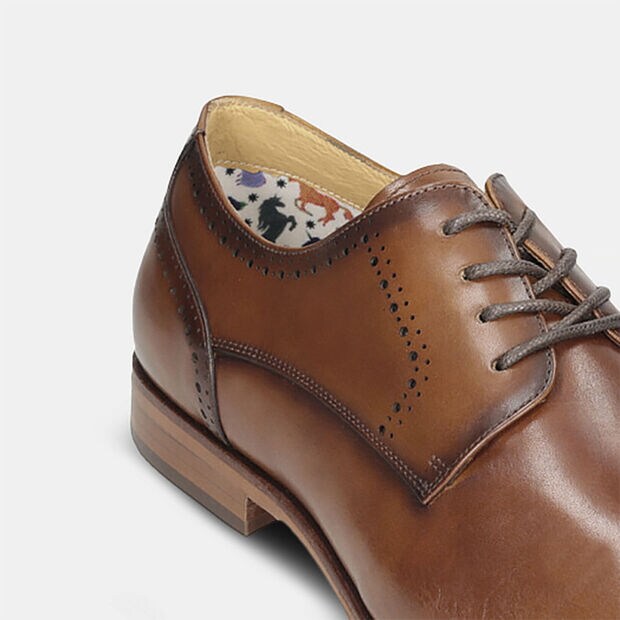 Derby pour homme en cuir, Bronzer