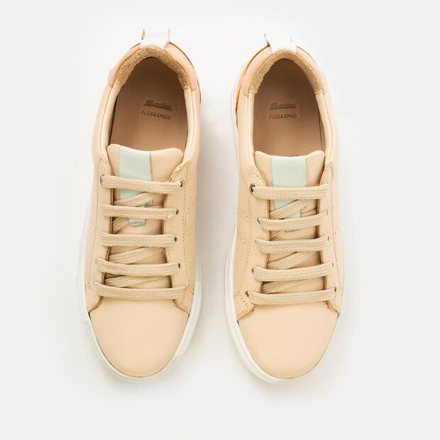 Sneakers pour femme en cuir Bata, Beige