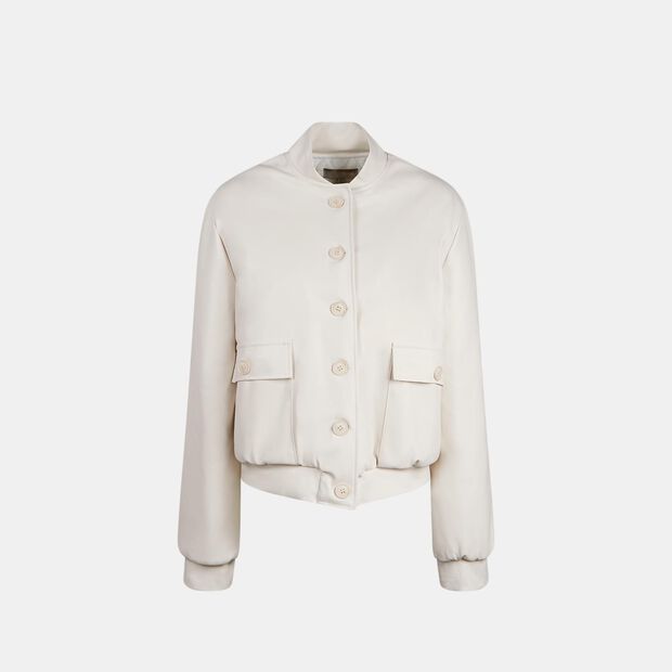 Ladies Bomber Jacket, Beige