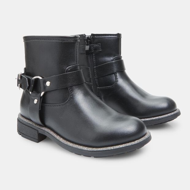 Bubblegummers M&auml;dchenstiefelette mit Schnallen, Schwarz