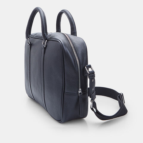 Arbeitstasche für Herren aus Leder, Schwarz