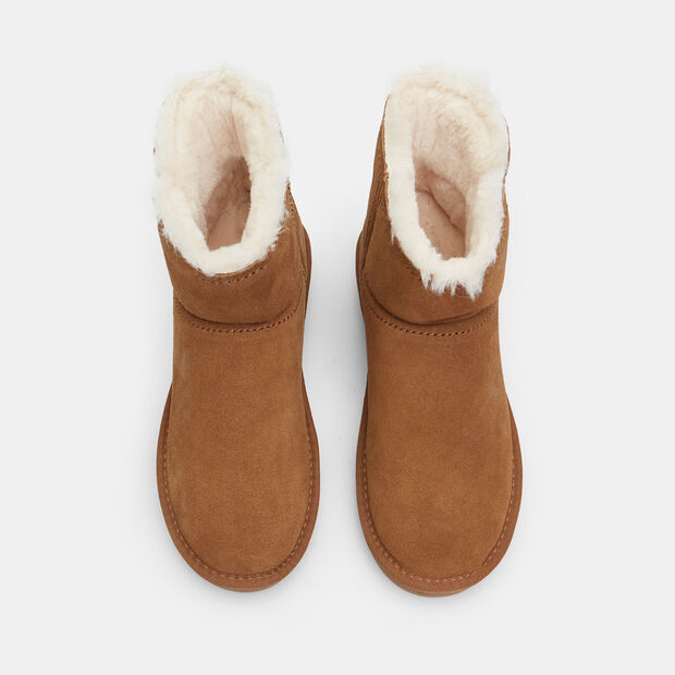 Weinbrenner Damen-Winterstiefel mit Fell, Beige