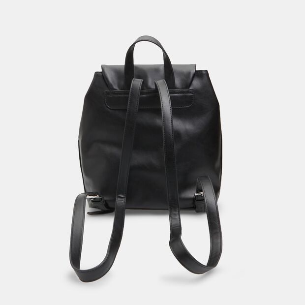 Women's backpack with double front pocket, Black