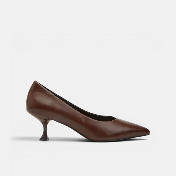 Women's court shoes with heel and pointed toe Bata, Brown