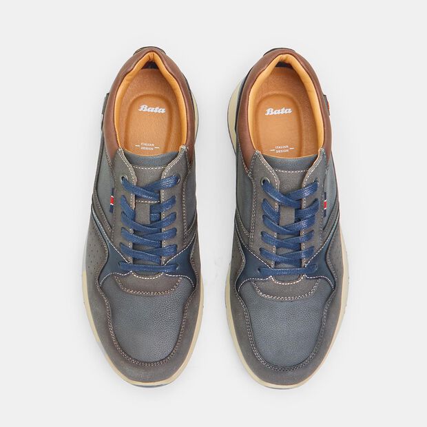 Chaussures &agrave; lacets avec semelle Sport pour homme BATA, Gris