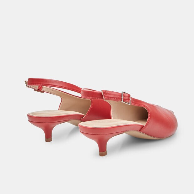 Women's slingback court shoes with adjustable strap Bata, Red