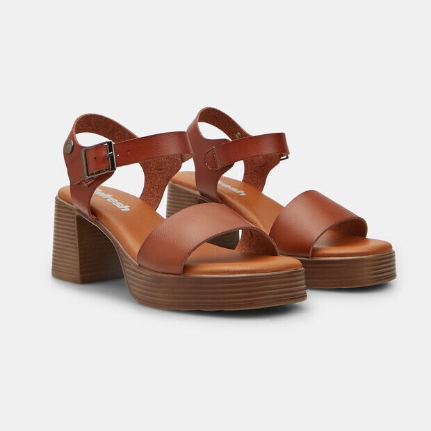 Women's Refresh heeled sandals, Brown