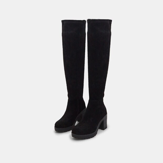 Damenschuh mit breitem Absatz, Schwarz