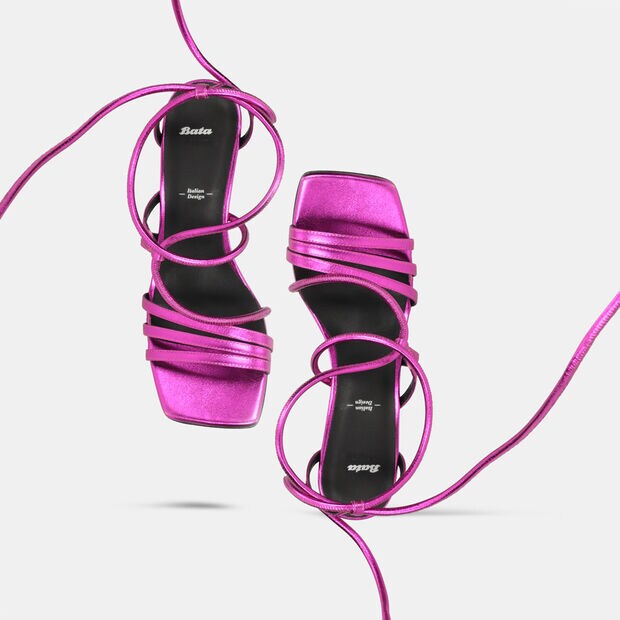 Sandali da donna in pelle, Fucsia