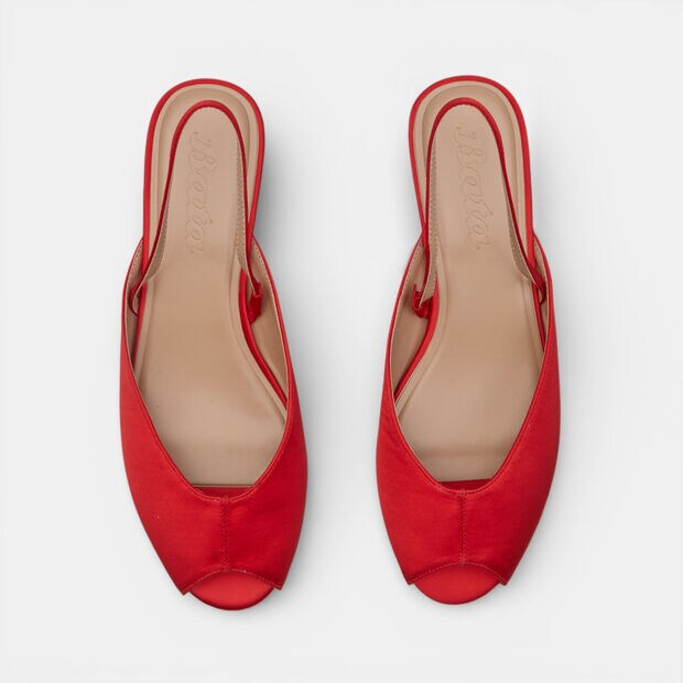 Women's heeled sandals by Bata, Red