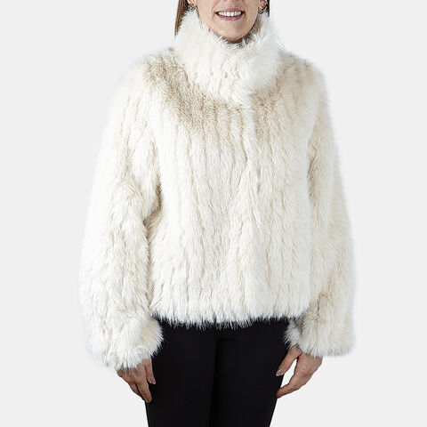 Women's Faux Fur Jacket, Beige