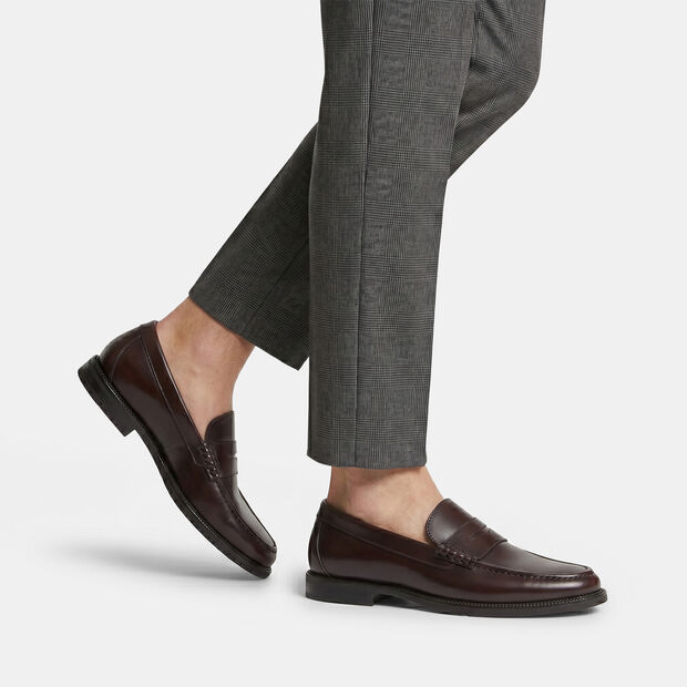 Bata men's moccasin, Bordeaux
