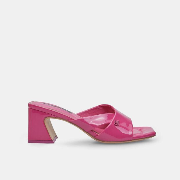 Bata Red Label Damen Mule mit 6 cm Absatz, Fuchsienrot