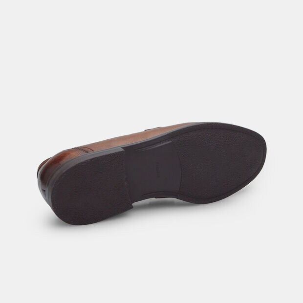 Bata 24H Men's Leather Shoes, Brown