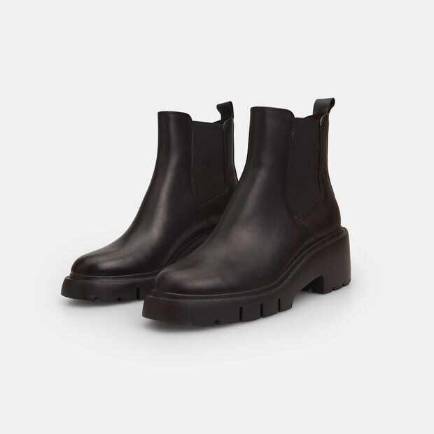 Damen-Stiefeletten Bata Flexible aus Leder, Schwarz