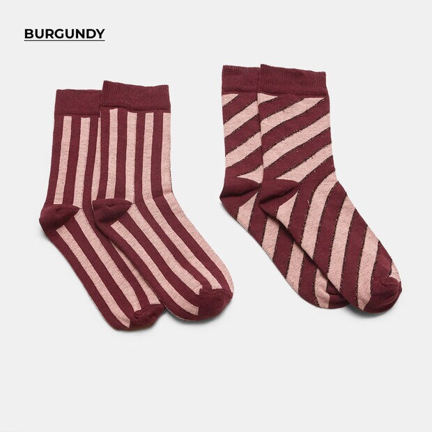 Zwei Paar Damensocken, Silber